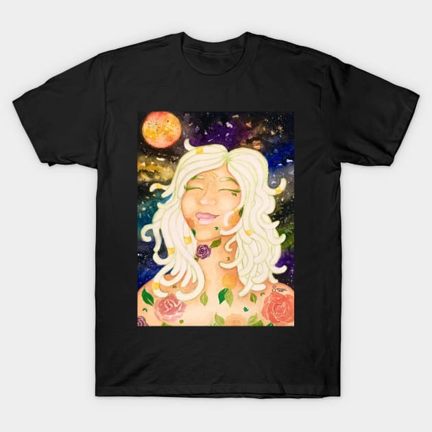 Virgo Astrological Sign Space Portrait T-Shirt by SStormes